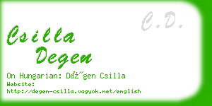 csilla degen business card